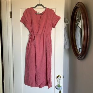 Soft linen midi dress